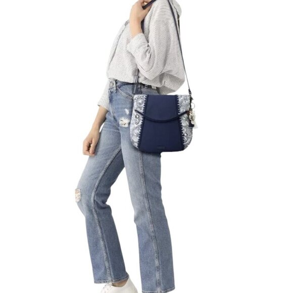 Sakroots Artist Circle Crossbody Bag - Denim and Cotton - Picture 2 of 13